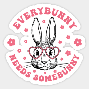 Bunny with glasses Sticker